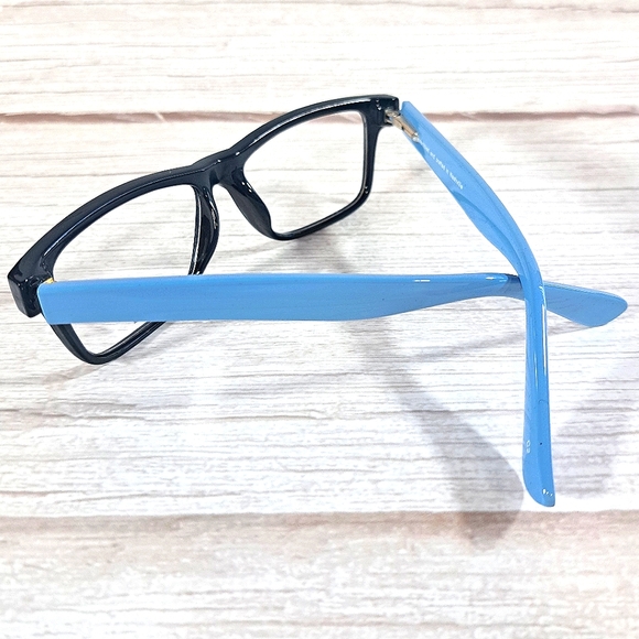 NEW Made in USA Eyeglass Frame Glasses, Blue Chunky, Full Rim 50-14-138 - Picture 3 of 7